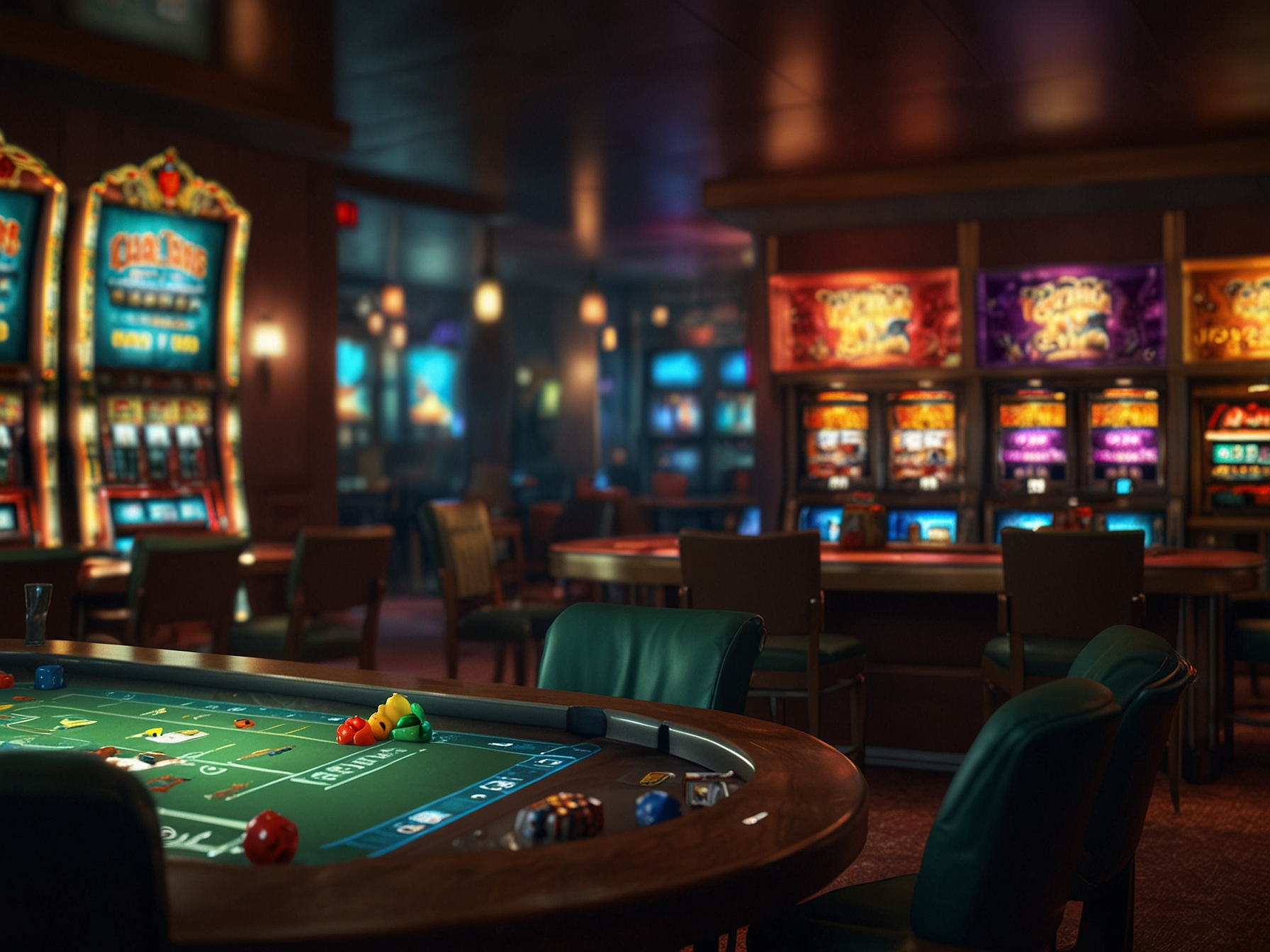 Assortment of casino games on screen